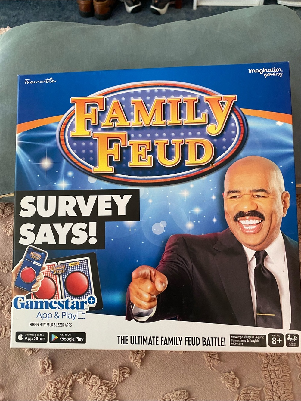 Family Feud: Survey Says! Board Game - Blue Edition by